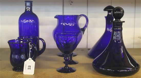 Bristol Blue glass collection(-)